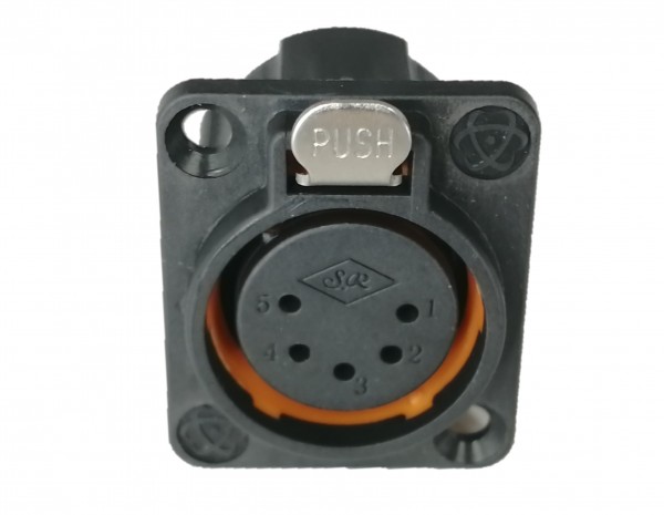 Waterproof XLR socket 5 pin with UL94V0