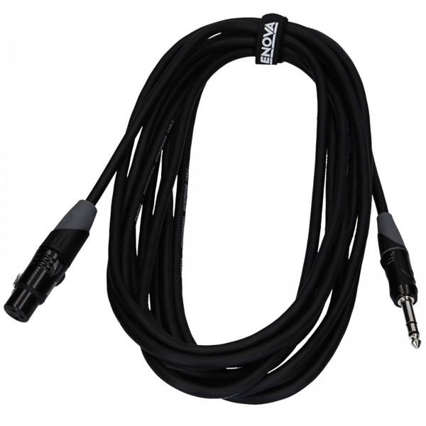 1 meter XLR - Jack cable. XLR cable jack 3 pin to 6.35 mm jack plug male 3 pin