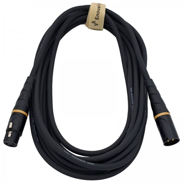 5m microphone cable with XLR connector 3 pin, highly flexible analogue audio cable with 2 x 0.22 mm².