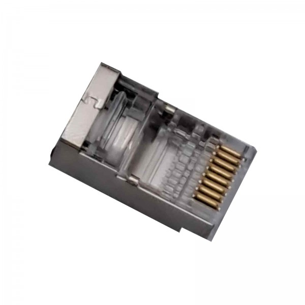 RJ45 cable connector insert for Cat5e Ethernet cable assembly