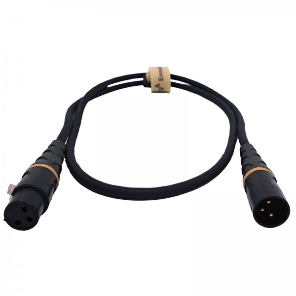 XLR male to XLR female 3-pin, 1 meter analog microphone cable from EnovaNxt with the latest assembly technology