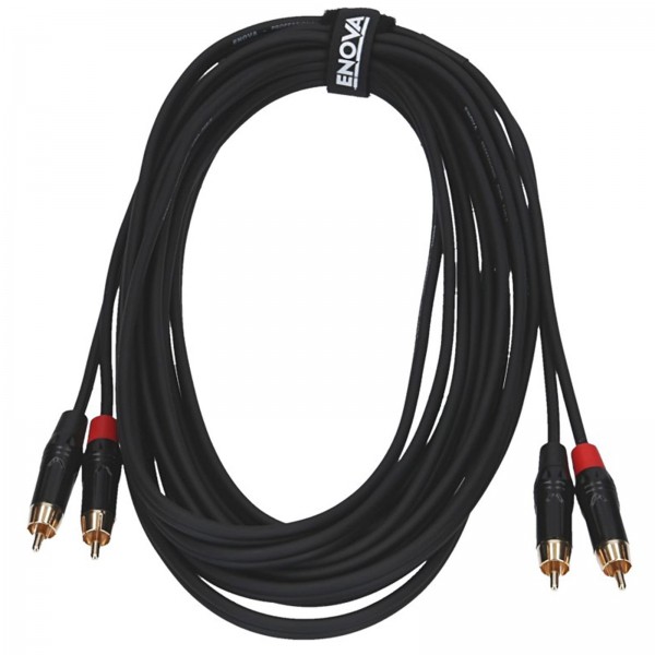 ENOVA CLMM series. 3 m 2x cinch male. Hifi cable stereo with high-quality connectors with gold-plated solder contacts.