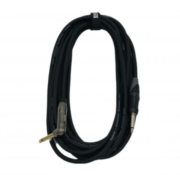 10 m 1/4" angle plug 2 pole Jack - Jack instrument cable with conductive PE shielding